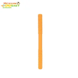 custom safety shield bpa free silicone straw whitening hollow kids molar rod toys baby teething tubes