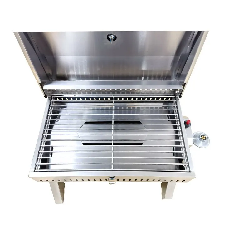 Портативный барбекю-гриль из нержавеющей стали 12000 BTU BBQ Настольный газовый гриль для кемпинга на открытом воздухе палубы и лодки морской