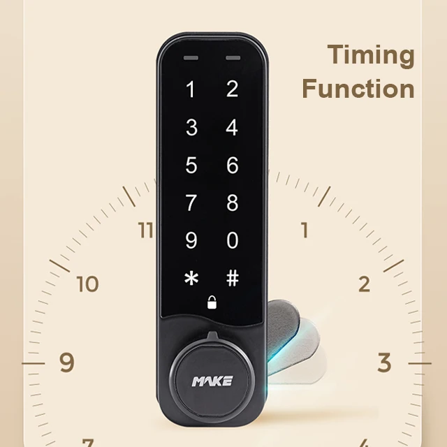 MK735 IP65 waterproof Electronic coded Password Lock Digital Cabinet Passcode Lock Keyless Fitness Gym touch keypad Locker Lock