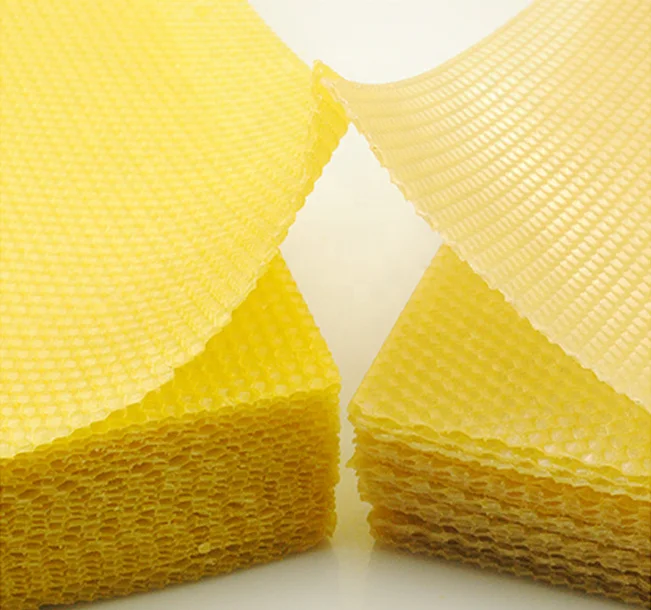 High quality pure beeswax honeycomb sheet honey comb sheet made by natural beeswax for candle and beekeeping