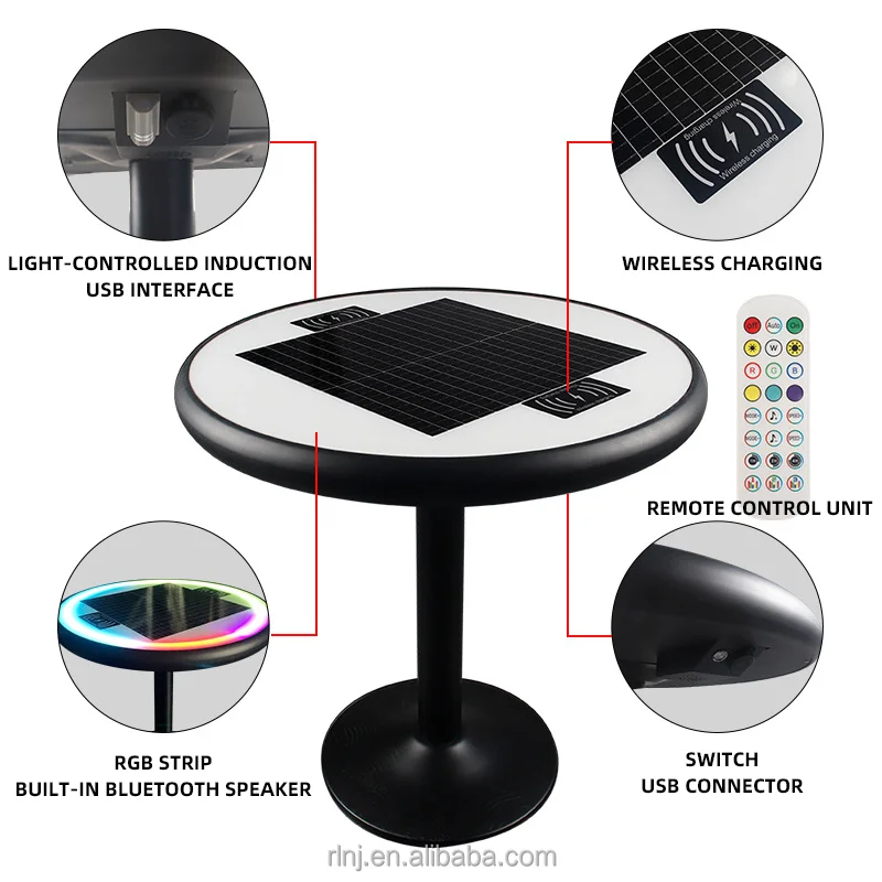 Новый открытый парк беспроводной мобильный телефон зарядный стол мини USB Bluetooth музыка для отдыха мощный умный Солнечный круглый