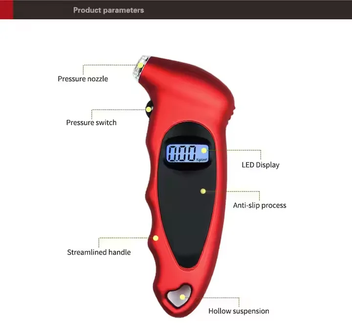 New Backlight Manometer Barometers Digital Tire Pressure Monitoring Car Tyre Air Pressure Gauge For Car Truck Meter LCD Display