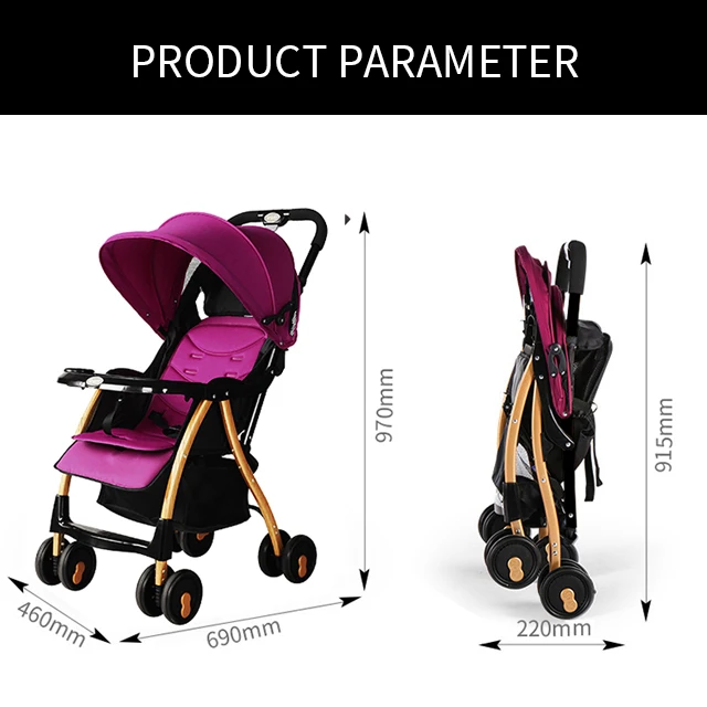Luxurious Pushchair Factory With High Quality Child Baby Prams Stroller Folding Customized Stroller Baobaohao Baby Stroller