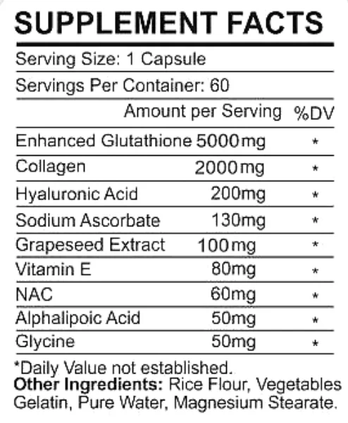 USA Hot Sale Maximum Strength Collagen  skin Whitening l-Glutathione Softgel capsules