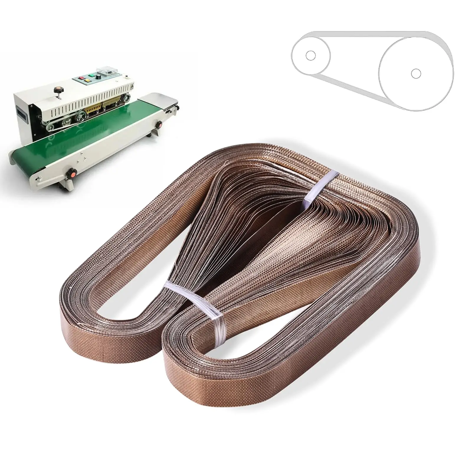 50 шт. ленточные уплотнительные ремни для FR-770 непрерывной ленточной упаковочной ленты ПТФЭ лента автоматической горизонтальной герметизирующей машины