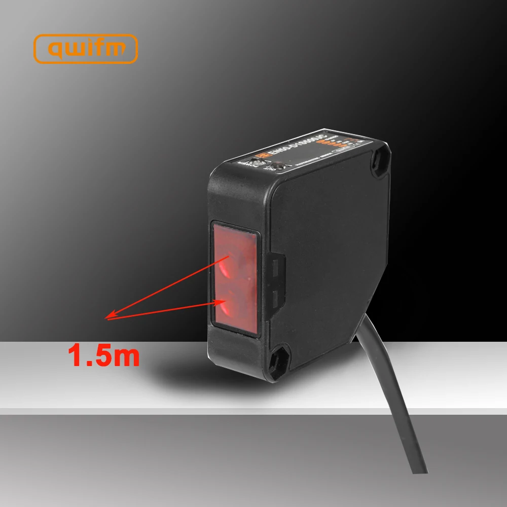 Manufacturer 1.5M Relay Output Monitored Photoelectric Difffuse Reflective Sensors For Gates
