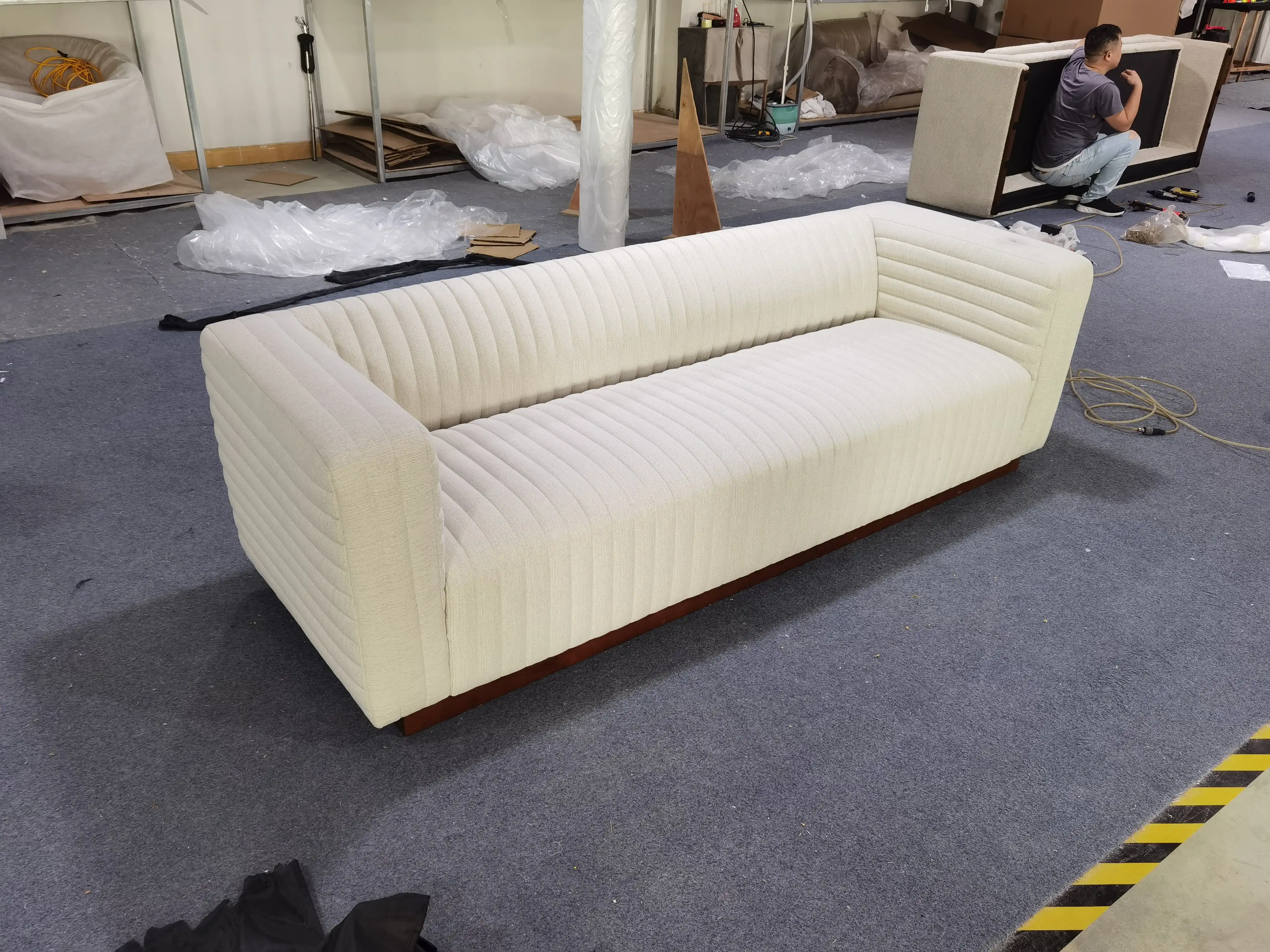 Oem Factory Microfiber Fabric Modular Sofa Velvet/Velvet Cloth Sectional Sofa For  Wohnzimmer Living room sofas