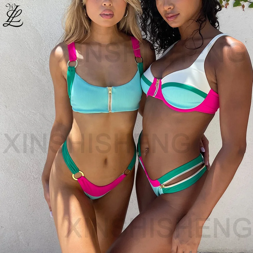 2024 Manufacturing Swimwear Swimsuit Bikini Set Triangle Micro Mini Bikini Tan Through Fabric Swim Wear Woman Thong Micro Bikini