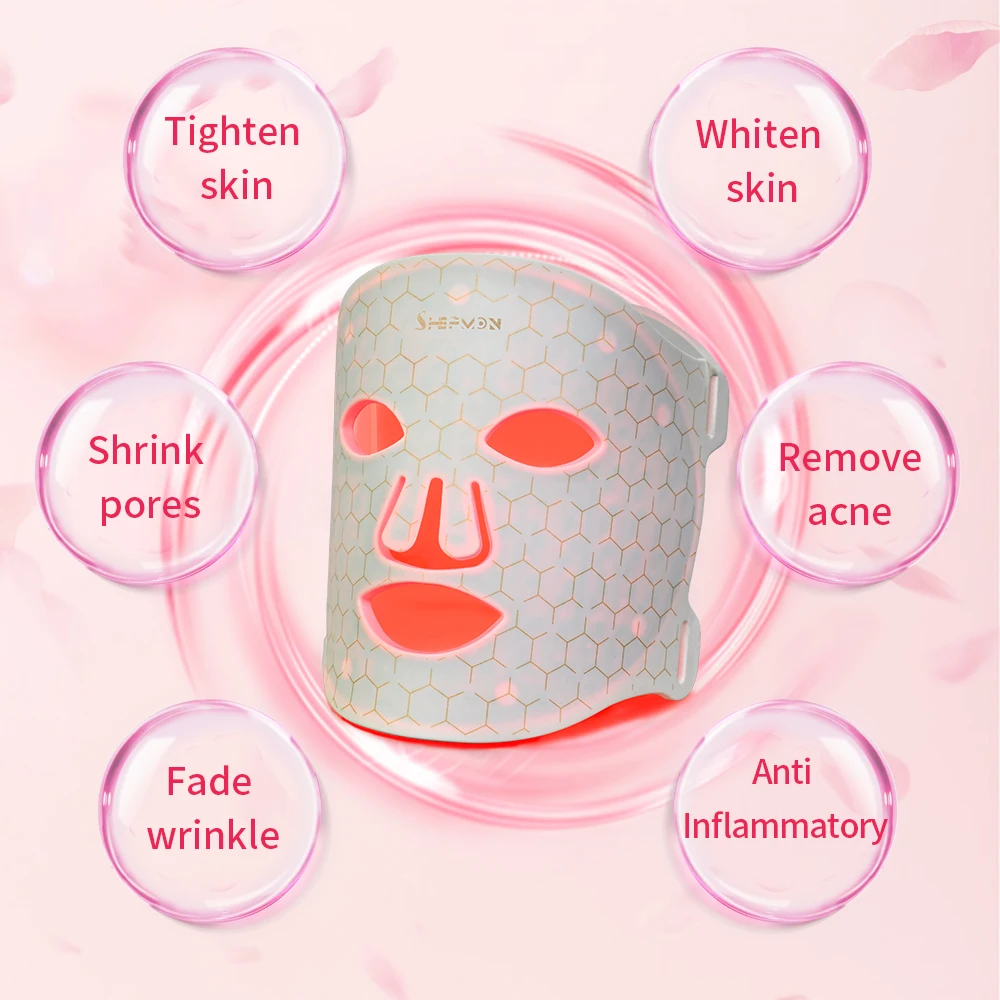 Wholesale Wireless Led Beauty face Mask Infrared Home Use Led Mask Light Therapy Led Facial Masks