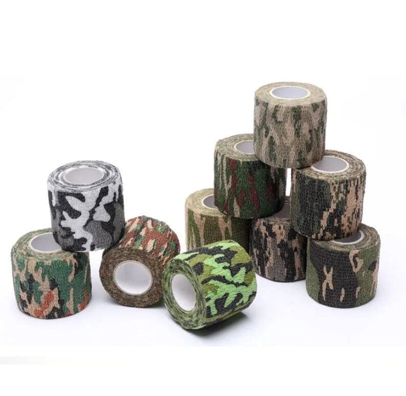 Высококачественная самоклеящаяся камуфляжная когезионная повязка, медицинская ветеринарная лента для первой помощи/спорта/запястья/лодыжки, камуфляжная
