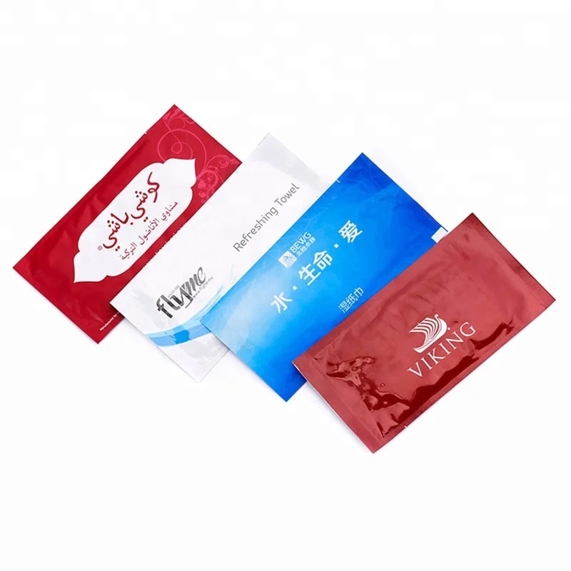 Private Label Single Packaging Wet Wipes Wet Towelettes Restaurant Oshibori Towel