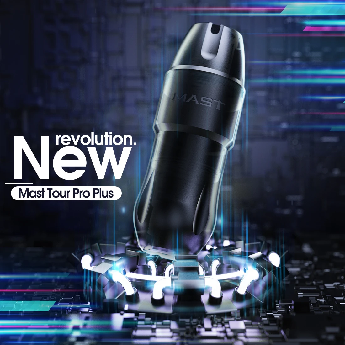 Dragonhawk Automatic Tattoo Machine Professionnel Mast Tour Pro Plus