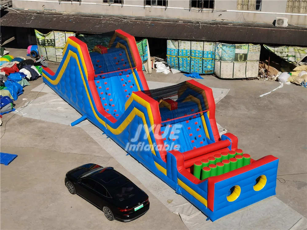 China Fabrica Obstaculo Inflable De Doble Tobogan