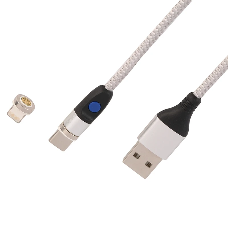 Most Attractive 3 in 1 magnetic charging cable 3A 360 degree Free Rotation flash magnetic charge cable Micro USB