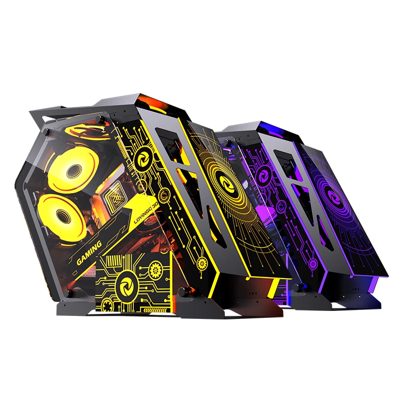 Lovingcool Factory OEM Gaming Comput Case MATX PC Case USB3.0 Tempered glass computer case & Towers With Fan Cooler Chassis CooL