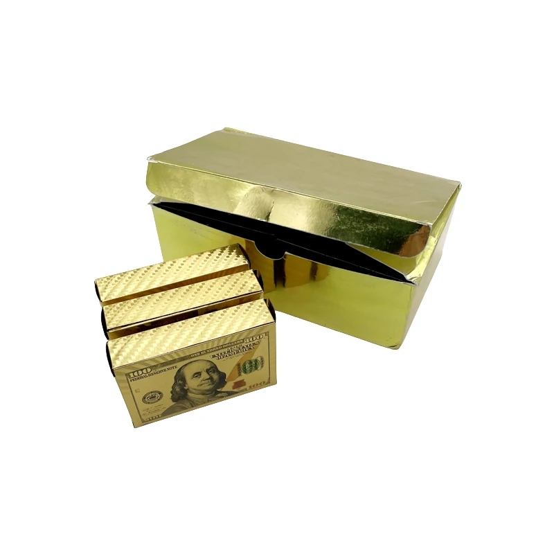 Custom Print Design Logo Playing Cards Paper Waterproof Creative Gift Gold Foil 54 Sheet