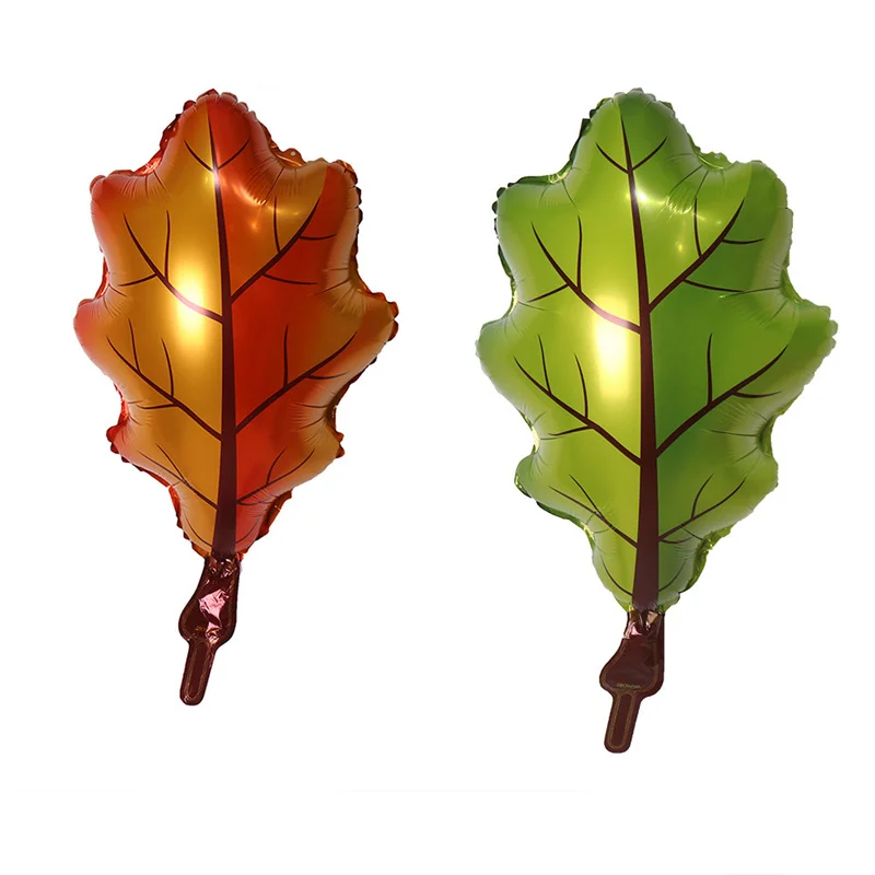 Оптовая продажа, гавайский букет из кленовых листьев, Тропическое растение, украшение для дня рождения, воздушный шар