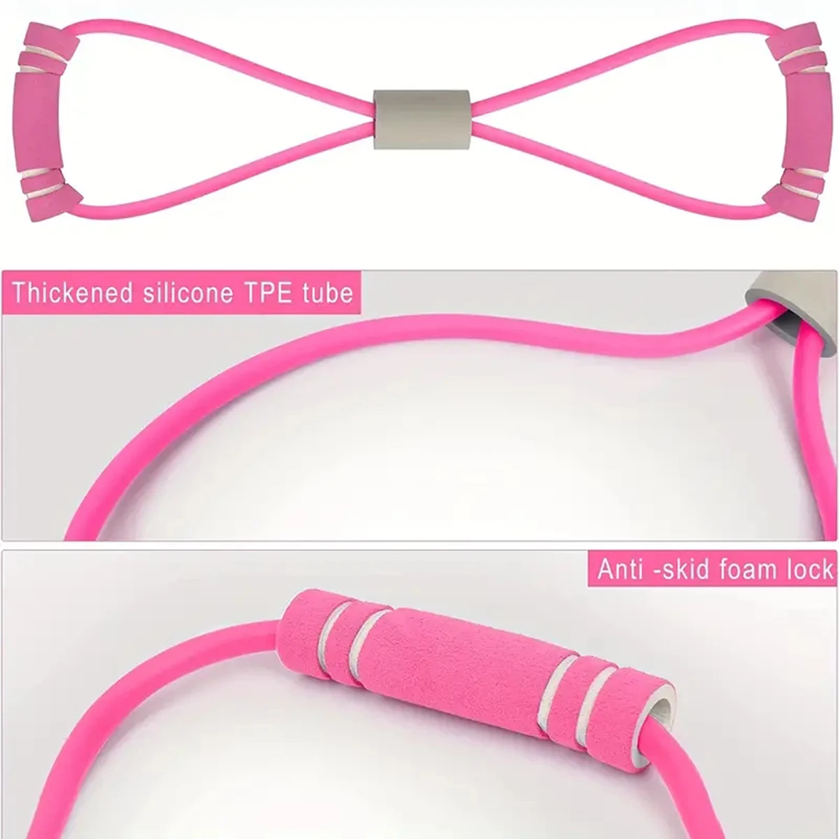 Durable Eight Shape Handle Bands Beauty Fitness Exercise Tpe Material Cheap Price Handle Bands