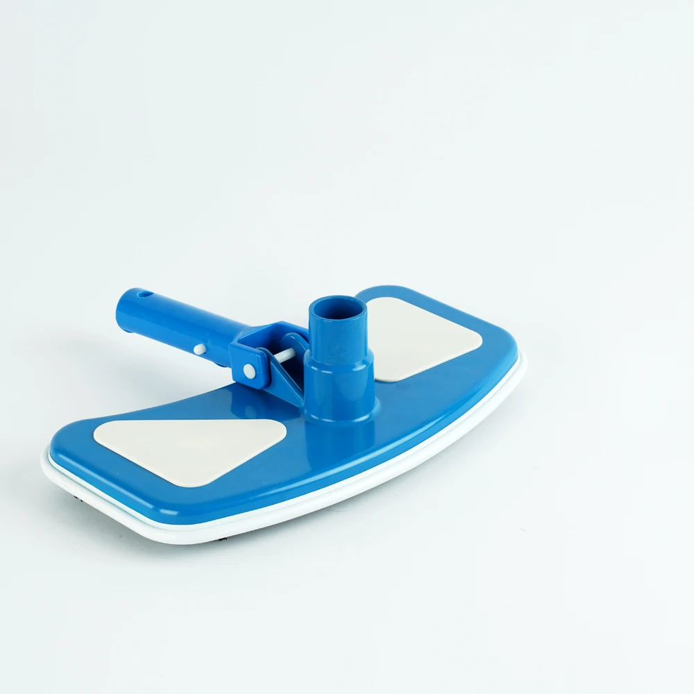 Household swimming pool vacuum head brush cleaner with bottom brush