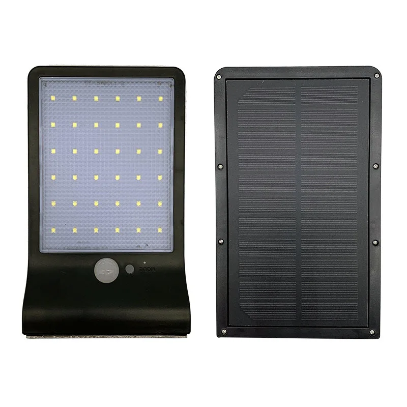 outdoor IP65 waterproof PIR microwave motion sensor 36 leds garden solar LED wall Garden Light