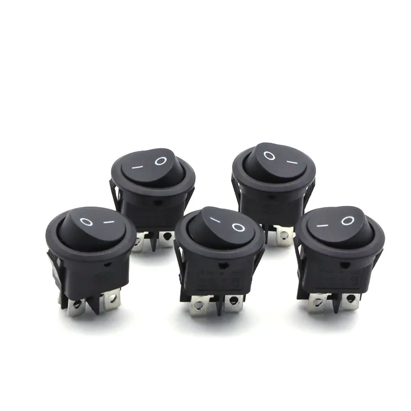 KCD1-2 Round Rocker Switch 4 pin 6A 250V 10A 125V ON OFF Switch