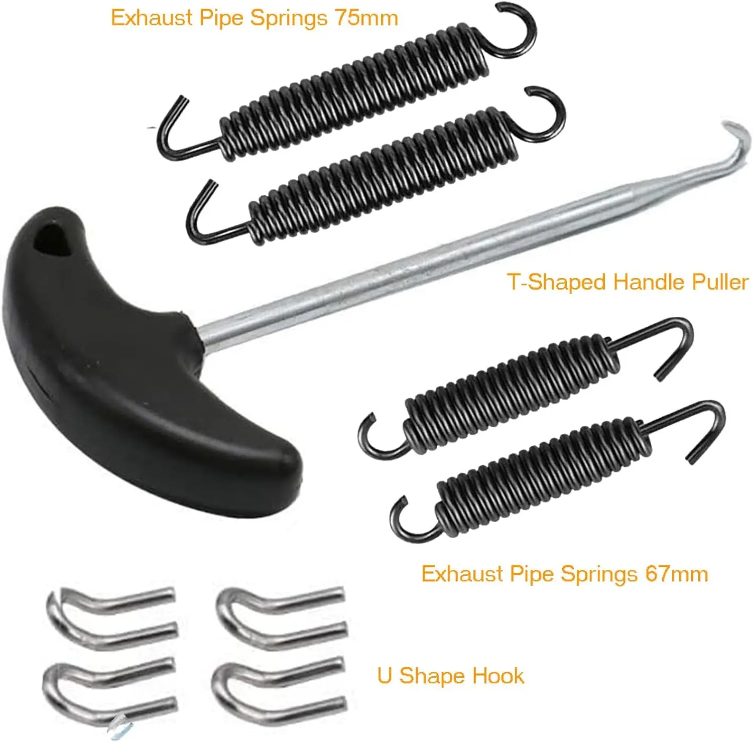 Exhaust Spring Puller Removal Tool Exhaust Pipe Spring Puller Installer Hook Tool with Exhaust Pipe Springs Swivel Hook