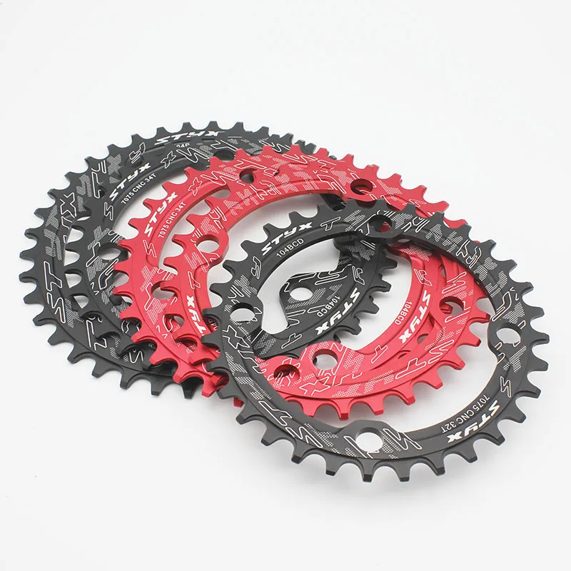 MTB Cross-border mountain bike single disc chain disc tooth disc BCD 104 32/34/36/38 teeth Aluminum Alloy