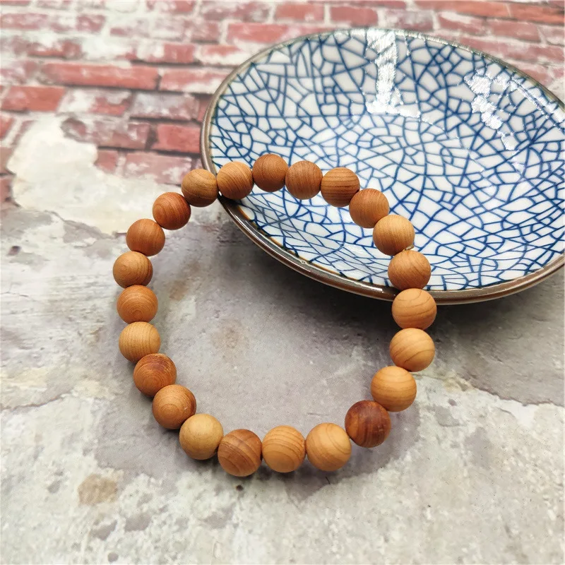 Bracelets En Bois Hommes Handmade Natural Wooden Bead Bracelets Elastic Wood Bead Bracelet For Men Pulsera De Cuentas