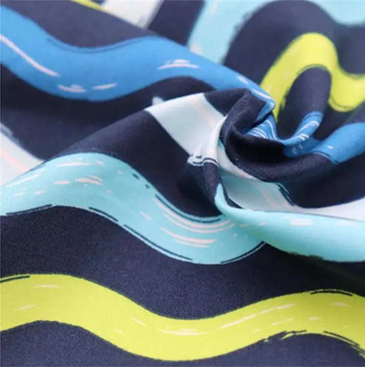 Hot sale peach skin 100% polyester printed  beach pants fabric