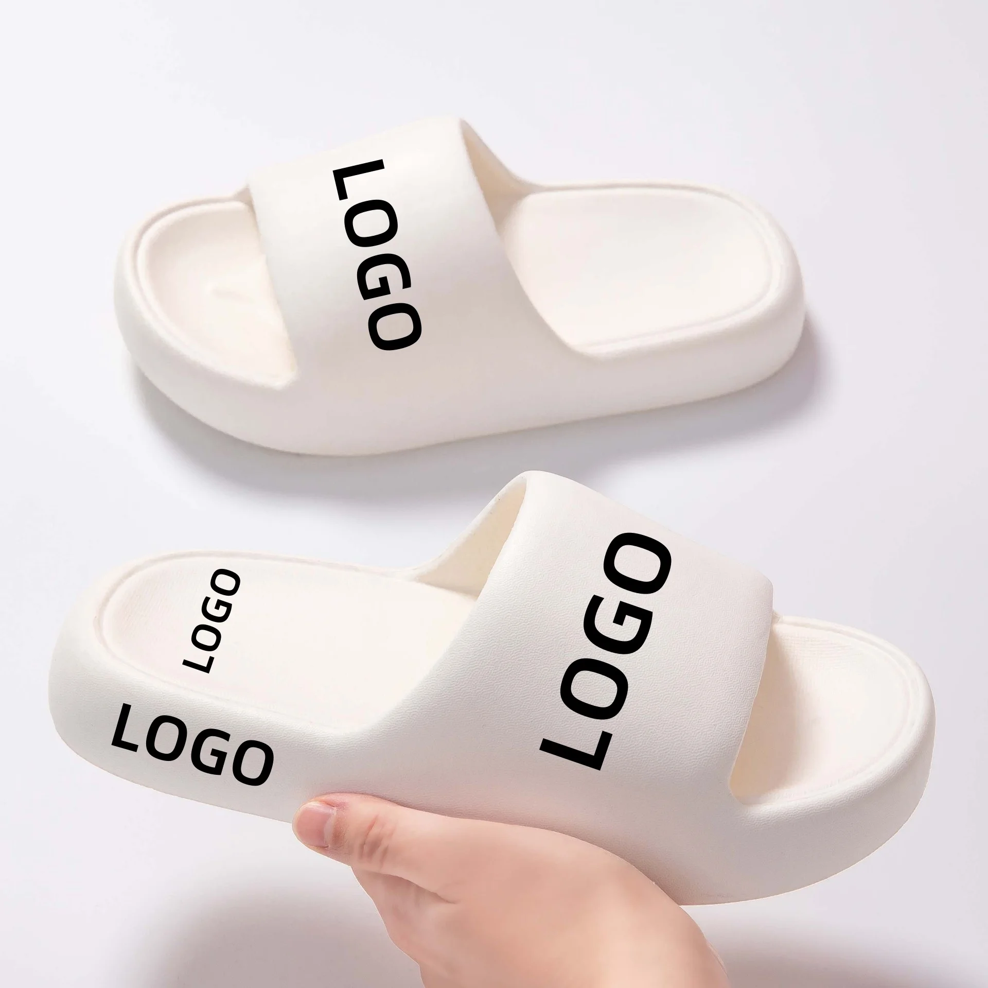 Custom fashion EVA Cold Slippers Slide thick sole for women and ladies outdoor bathroom