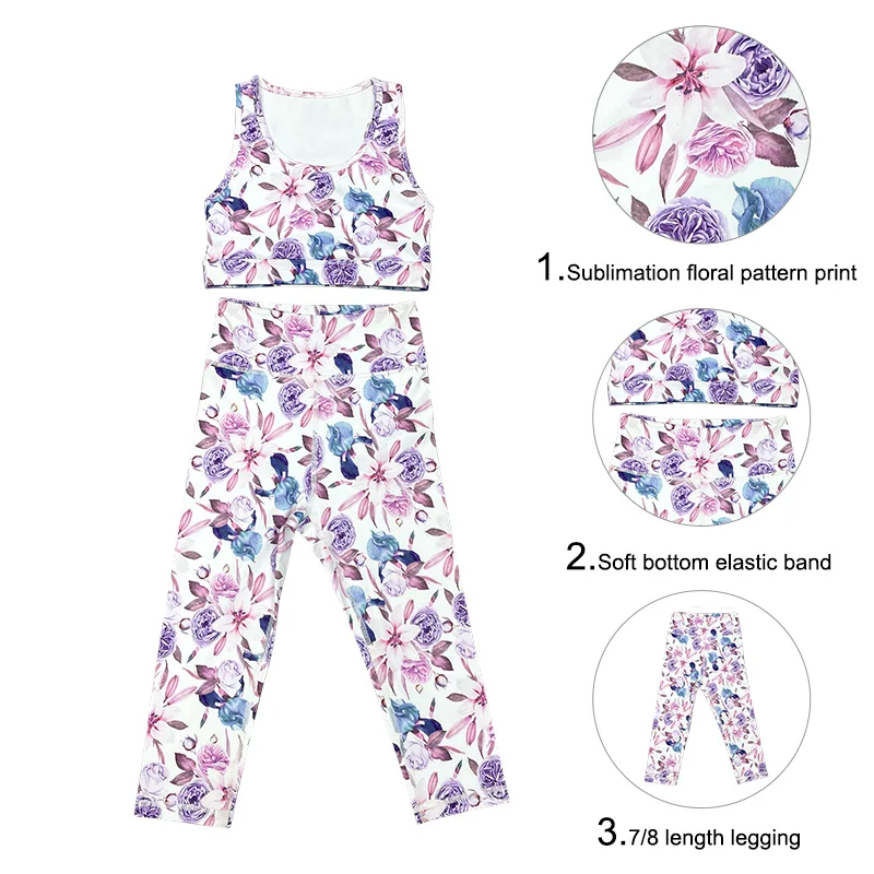 Детские Леггинсы для йоги с принтом