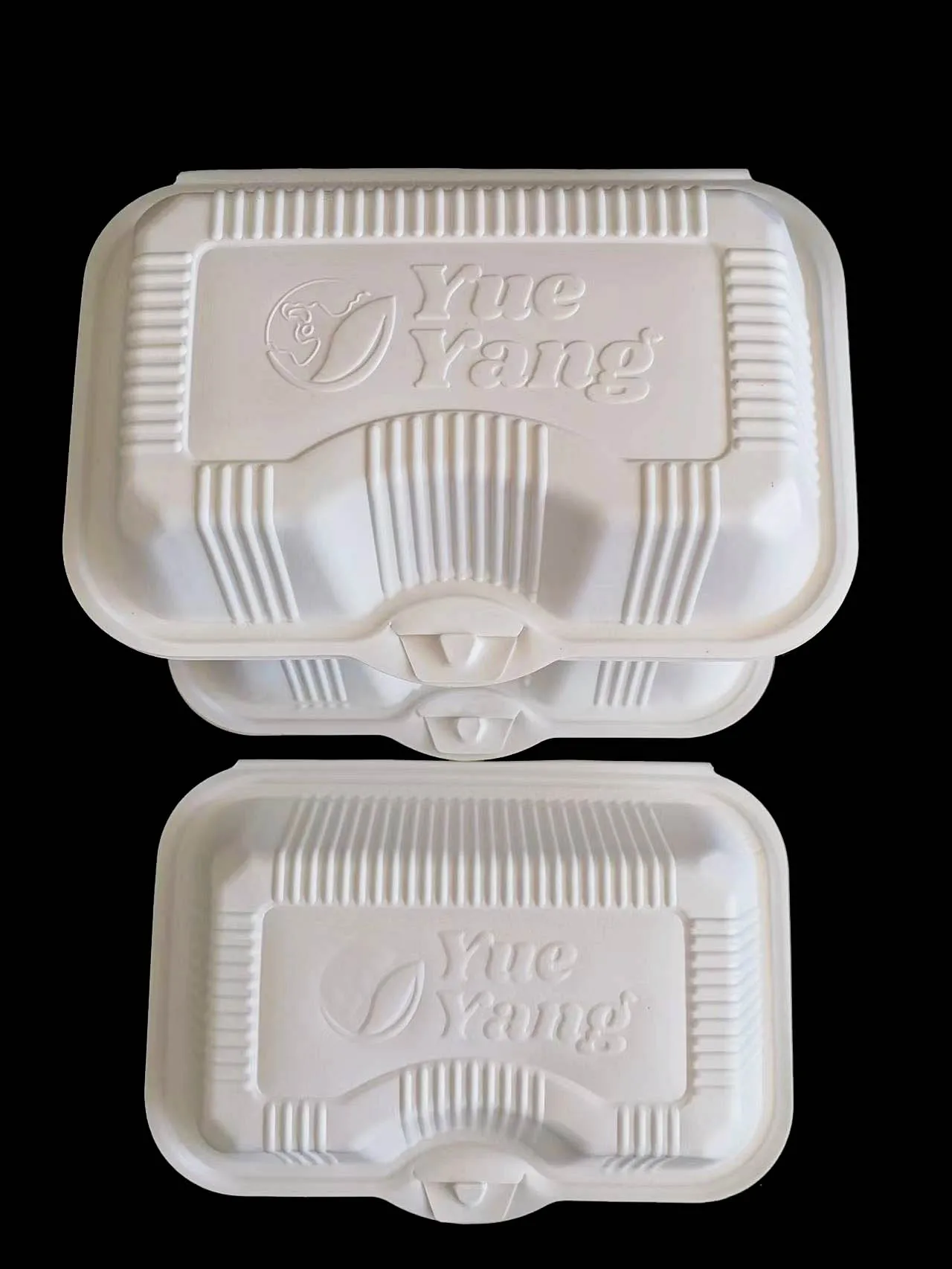 Factory supplier white container single use  hinged lid microwave Safe clamshell to go disposable plastic food box