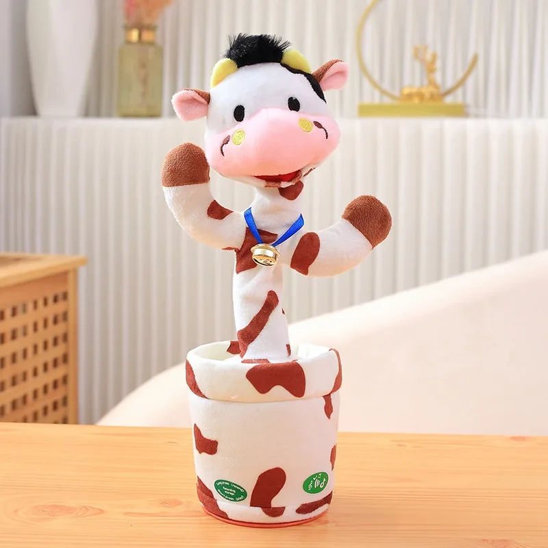Hot Sale Swinging Wriggling Music-Playing Animal Electronic Plush Toy Funny Dancing Doll Singing Recording Features PP Cotton