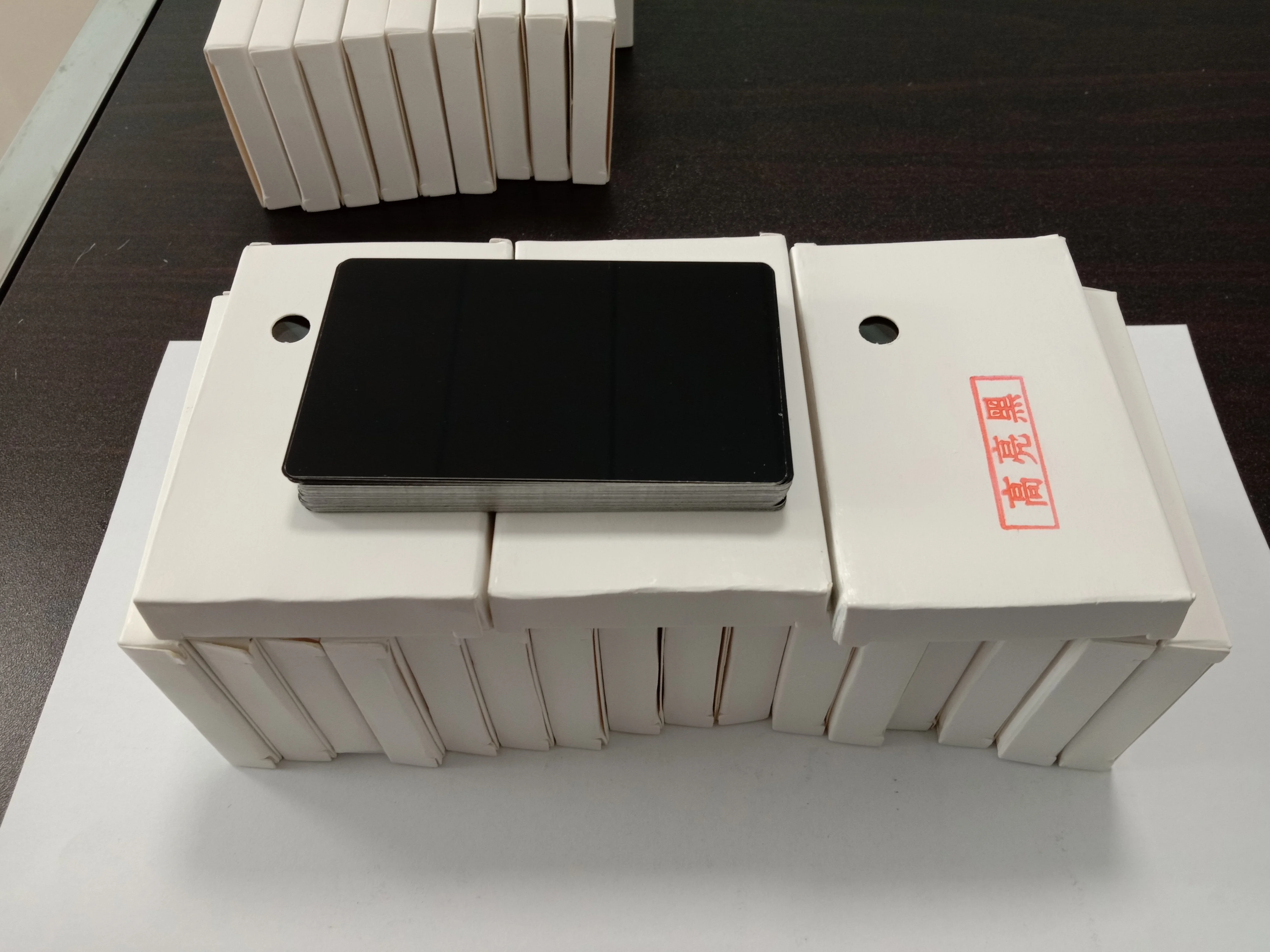 Custom 0.8mm Thick Anodized Aluminum Business Cards Sublimation Blank Style Credit Card Size Laser Plastic Model Engraving