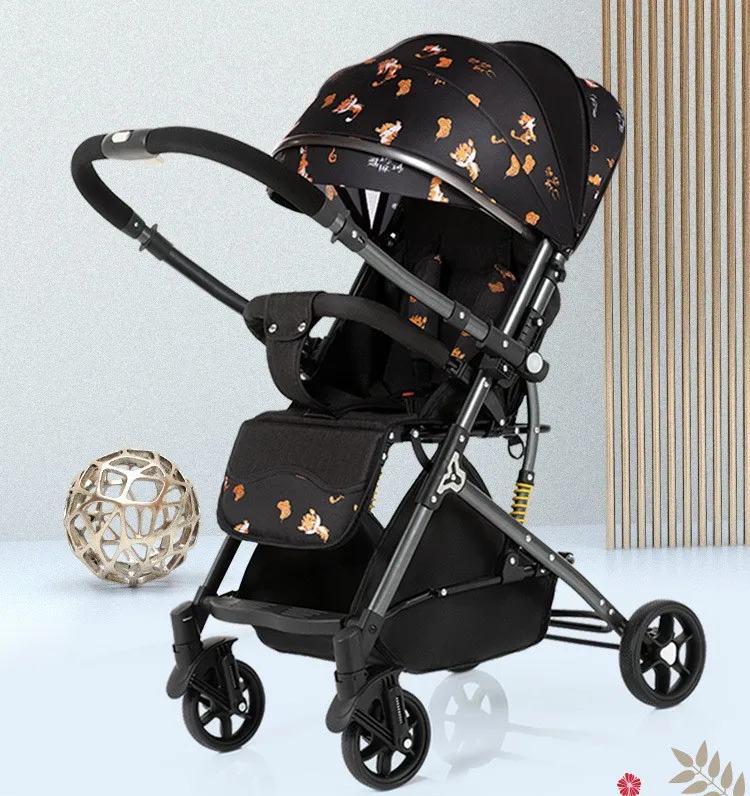 China Hot Sale Folding Baby Prams High Security Stroller Baby Soft And Comfortable Fabric Baby Stroller