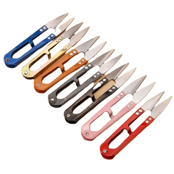 QY-375 No Foldable and Stainless Steel Blade Material Thread Cutter Scissor