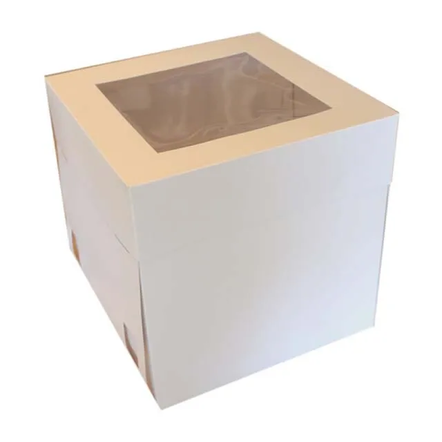 
Disposable custom beautiful design paper donuts / cake / tart packaging box with pvc window 