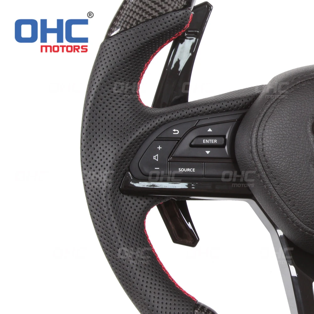 Carbon Fiber Steering Wheel Assembly Upgrade to NEW GTR Compatible With Nissan 2007-2020 GTR R35 Skyline R34