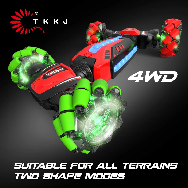 Tkkj K10 опрокидывание Carro 360 Skiding Stunt Rc 2 4G автомобиль 4Ch Электрический с дистанционным управлением индукционный трюк игрушка