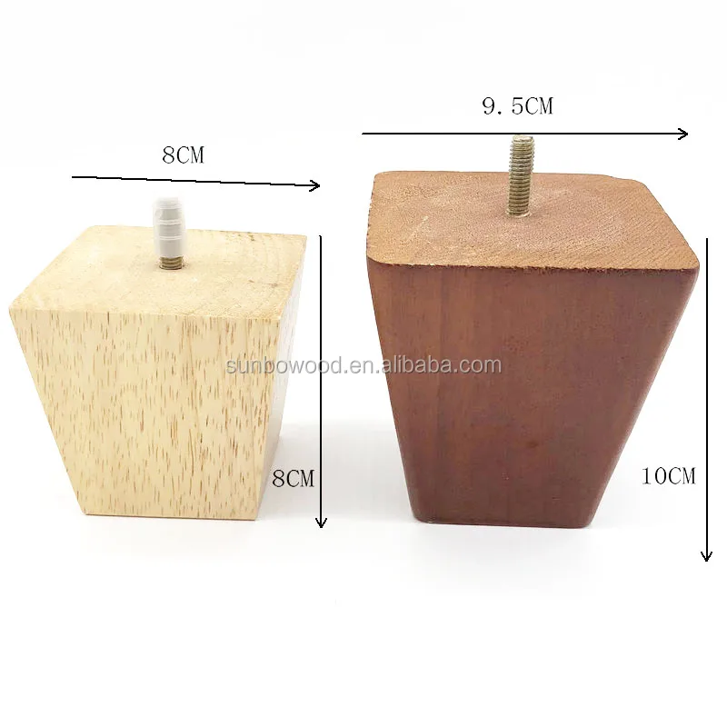 wholesale high quality square wood legs for furniture  wooden sofa leg  table  chest wood leg