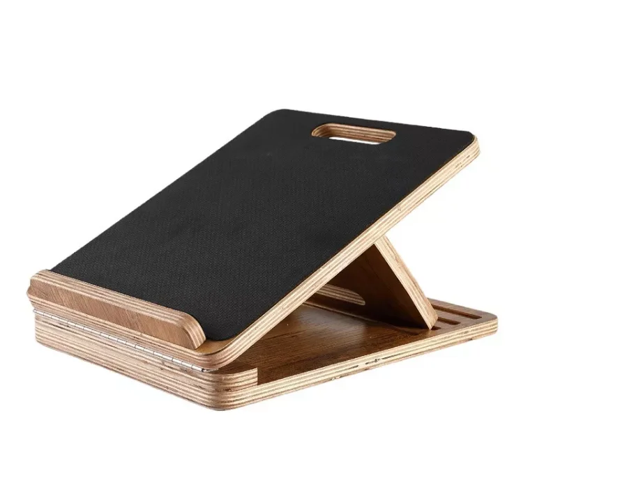 Adjustable incline and calf stretcher stretch board easy to carry, professional wooden slant board