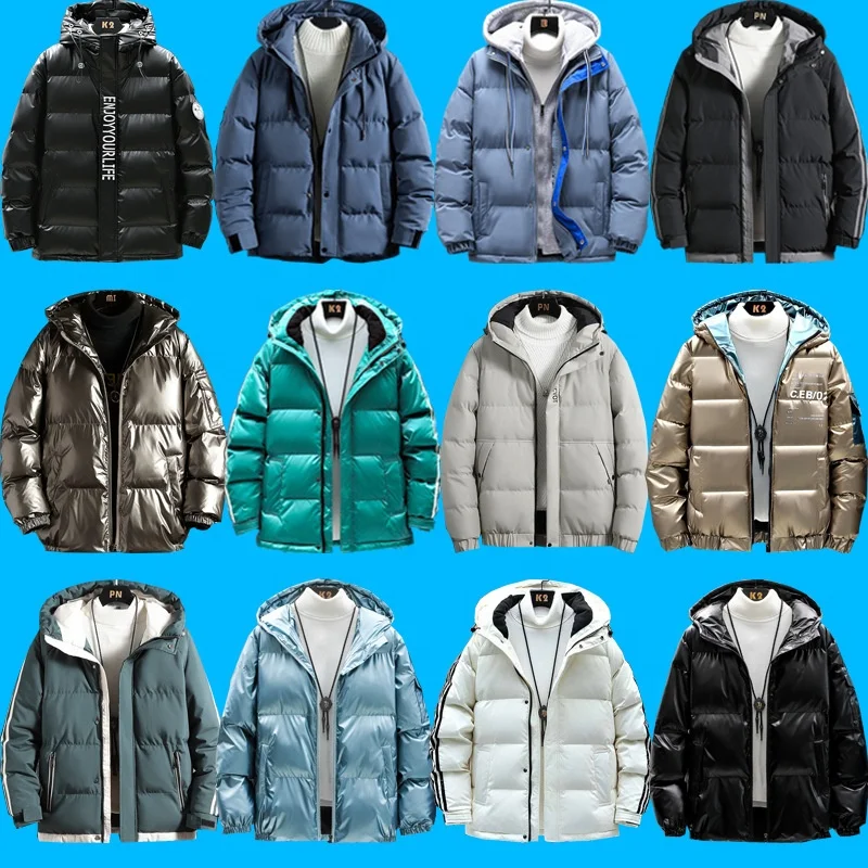 Mens Winter Coats Warm Puffer Jacket Thicken Winter Parka Padded Outwear with Hood