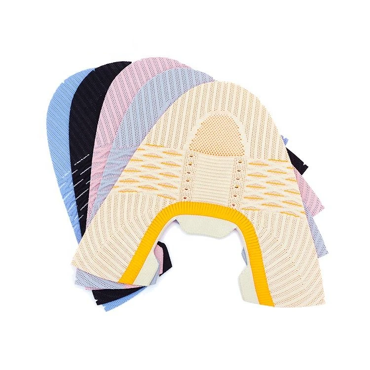 KTBM021Custom Newest Woven Fly Knit Fabric Grey Pink Casual Upper Available in Multiple Colors shoe upper material