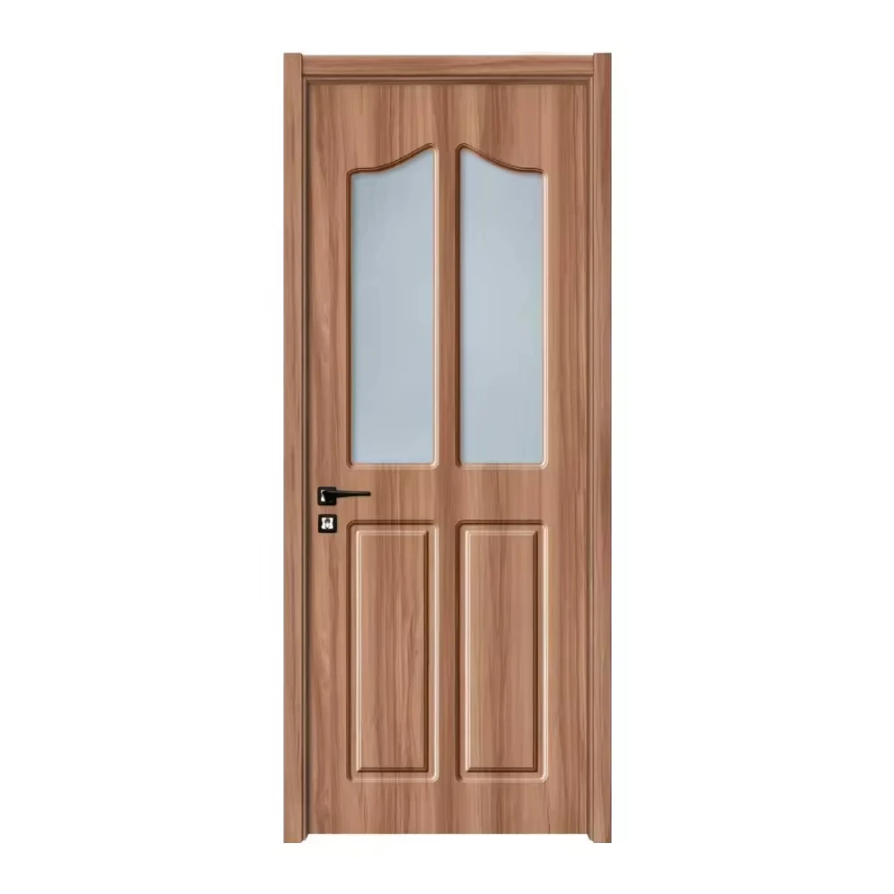 Residential Fashionable Cleanable Undeformed Oak Noise Preventive Eco-friendly Wpc Slab Sound Proof Interior Composite Wood Door