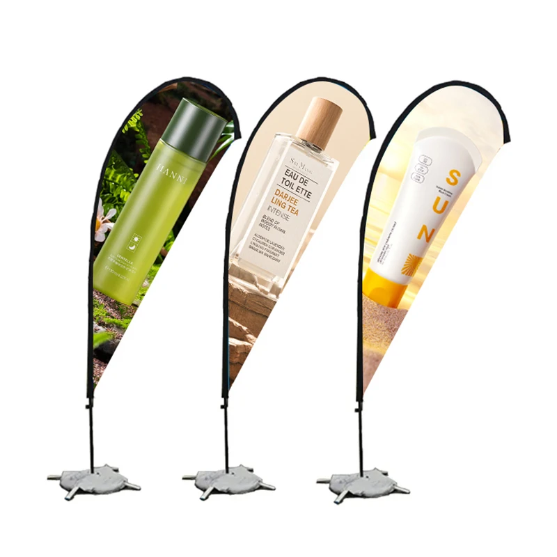 Promotion Advertising Custom Beach Flag With Pole and  Block Flag Square Flags For Event