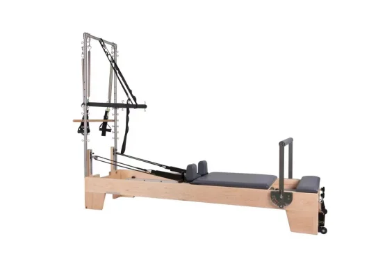 Dinuo Hot Sale High Quality Gym Fitness Equipment Pilates Training Bed Oak Pilates Cadillac Reformer