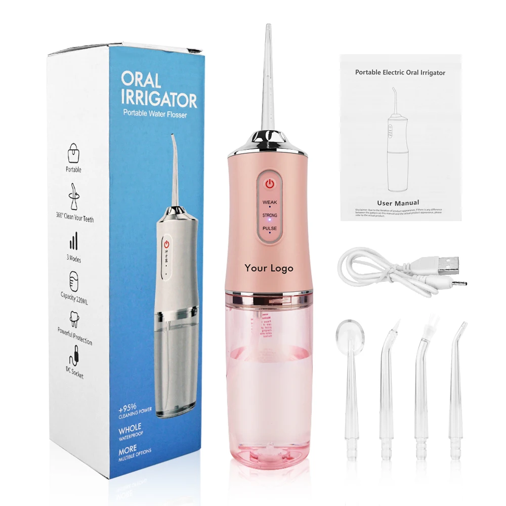 Upgraded Cordless Dental Teeth Irrigator Portable Water Flosser Rechargeable Ipx7 Waterproof Water Irrigator