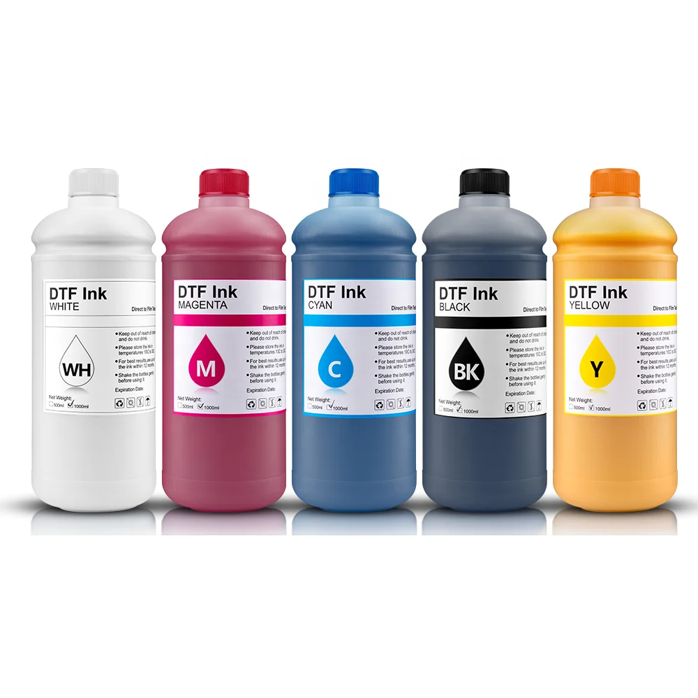 OCBESTJET A+ Quality 1000ML Textile DTF Pet Set Transfer Film Ink For Epson L1800 L1300 R2400 L805 L800 P600 P800 Printer