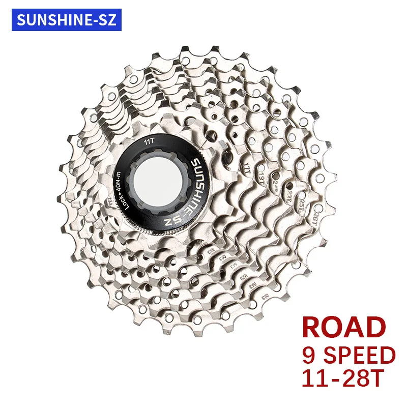 Sunshine 9 Speed Road Bike Cassette  23 25 28 30 32T Bicycle Flywheel Mountain Bike Cycling HG Freewheel