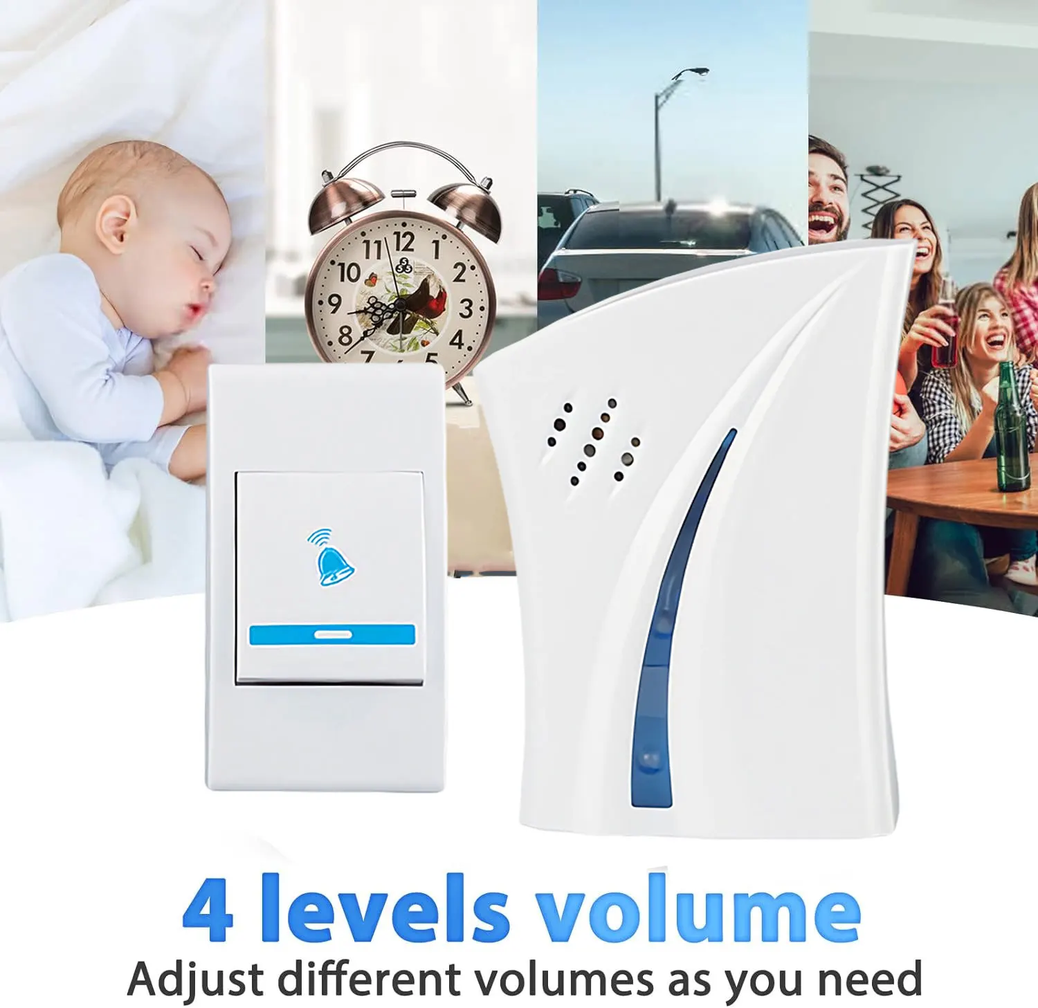 long distance doorchimes AU EU UK US plugs waterproof doorchimes manufacturer home wireless doorbell ring door bell
